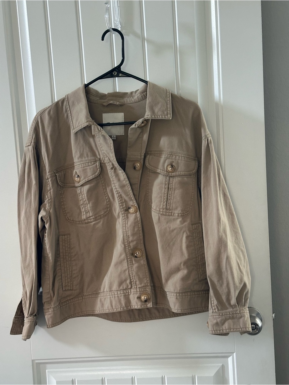 Madewell Pleat-Sleeve Military Utility Jacket Seed Khaki Size S
